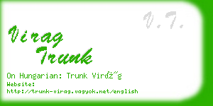 virag trunk business card